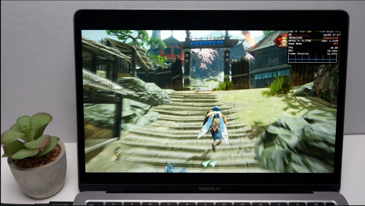 A Nintendo Switch game running on an Apple Silicon MacBook Air (image: Andrew Tsai, via TweakTown)